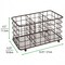 mDesign Metal Wire Kitchen Cutlery/Utensil Storage Bin, 3 Sections